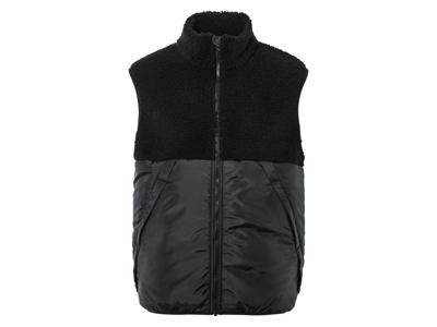LIVERGY Heren teddy bodywarmer (M, Zwart)