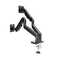Gembird MA-DA2-06 Verstelbare dubbele monitorarm voor op het bureau, 17"-32", zwart