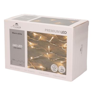 Kerstverlichting - warm wit - 240 leds - dimmer en timer - 24?m - buiten en binnen