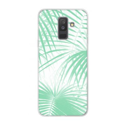 Palmbladeren: Samsung Galaxy A6 Plus (2018) Transparant Hoesje