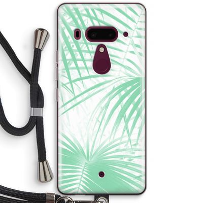 Palmbladeren: HTC U12+ Transparant Hoesje met koord