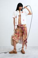 Geborduurd kortemouwenshirt - WHITE - S