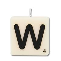 Paperdreams letter kaarsje w, 4st.