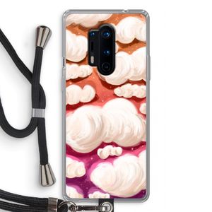 Katoen Wolken: OnePlus 8 Pro Transparant Hoesje met koord