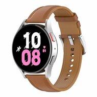 Luxe leren bandje - Lichtbruin - Samsung Galaxy watch 7 / Galaxy Watch FE - 40mm & 44mm