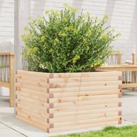 VidaXL Plantenbak 70x70x45,5 cm massief grenenhout