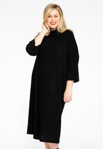 Yoek Pullover-jurk | Zwart | Maat 54/56