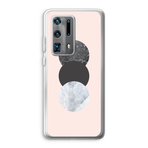 Marmeren cirkels: Huawei P40 Pro Plus Transparant Hoesje