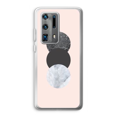 Marmeren cirkels: Huawei P40 Pro Plus Transparant Hoesje