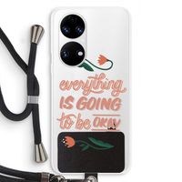 Optimistic flower girl: Huawei P50 Transparant Hoesje met koord