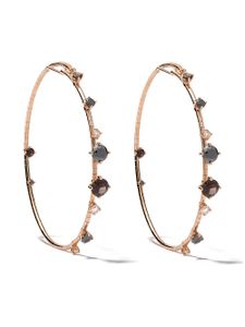 Mattia Cielo boucles d'oreilles Rugiada en or rose 18ct et diamant