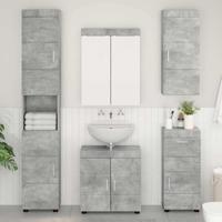 Badkamer wandkast met plank TULUM Beton Grijs 37 x 24,5 x 86 cm