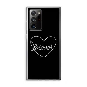 Forever heart black: Samsung Galaxy Note 20 Ultra / Note 20 Ultra 5G Transparant Hoesje