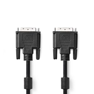 Nedis CCGB32000BK20 DVI kabel 2 m DVI-D Zwart