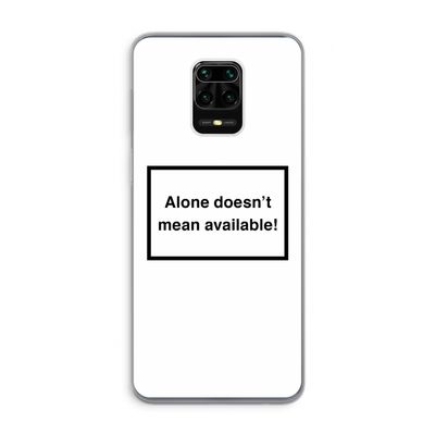 Alone: Xiaomi Redmi Note 9 Pro Transparant Hoesje