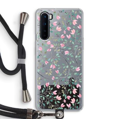 Sierlijke bloemen: OnePlus Nord Transparant Hoesje met koord