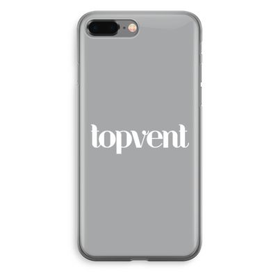 Topvent Grijs Wit: iPhone 8 Plus Transparant Hoesje
