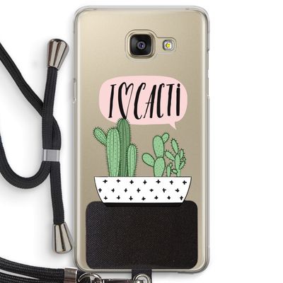 I love cacti: Samsung Galaxy A5 (2016) Transparant Hoesje met koord