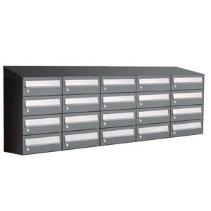 Allux Hive Set 5-Breed, 4-Hoog Met Dak Antraciet - 40030065_5x4d
