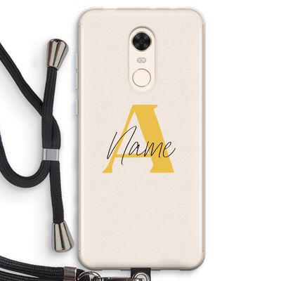 Amber Script: Xiaomi Redmi 5 Transparant Hoesje met koord