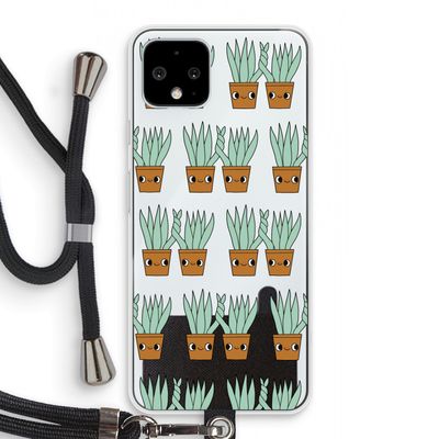 Sansevieria: Pixel 4 Transparant Hoesje met koord