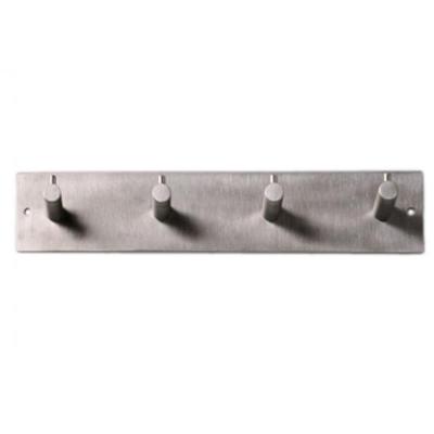 Siro Kapstok - 4 ophang haken - RVS - zilver - 19 x 5 cm - wandkapstok