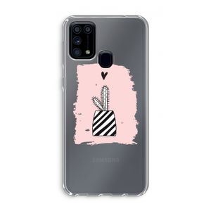 Zwart-wit cactus: Samsung Galaxy M31 Transparant Hoesje