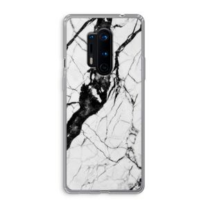 Witte marmer 2: OnePlus 8 Pro Transparant Hoesje