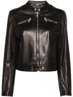 Dolce & Gabbana zip-up leather jacket - Noir