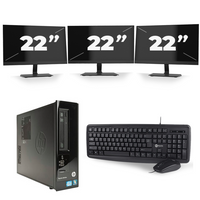 HP Pro 3300 SFF - Intel Core i5-2e Generatie - 8GB RAM - 256GB SSD - Windows 10 + 3x 22 inch Monitor HP Pro 3300 SFF - Intel Core i5-2e Generatie - 8GB RAM - 256GB SSD - Windows 10 + 3x 22 inch Monitor