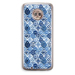 Blauw motief: Motorola Moto G6 Transparant Hoesje