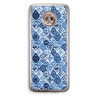 Blauw motief: Motorola Moto G6 Transparant Hoesje