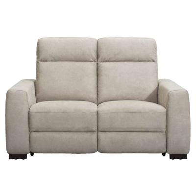 20% korting - Leen Bakker - Bank James 2-zits - Lederlook - Zilver - Polyester/Lederlook - Grijs - 160x100x95 Cm