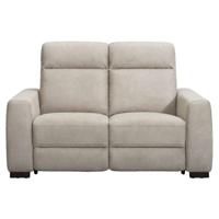 20% korting - Leen Bakker - Bank James 2-zits - Lederlook - Zilver - Polyester/Lederlook - Grijs - 160x100x95 Cm
