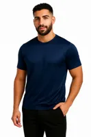 Richesse Shiny Essential T-Shirt Heren Donkerblauw - Maat S - Kleur: Donkerblauw | Soccerfanshop