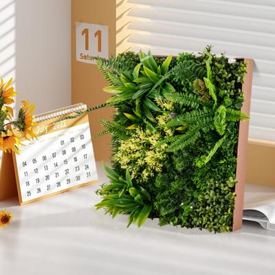 Kunsthaag 2 PCS Vierkante Wanddecoratie 50 x 50 cm 3D Kunstblad Wanddecoratie 11 Soorten Gemengde Kunstplanten