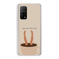 Aggressively drinks coffee: Xiaomi Mi 10T 5G Transparant Hoesje