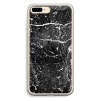 Zwart marmer: iPhone 7 Plus Transparant Hoesje