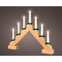LED kaarsenbrug hout op batterij