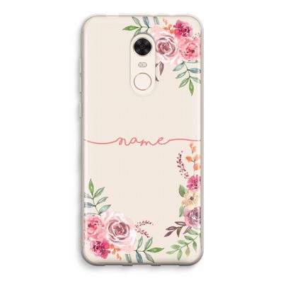 Rozen: Xiaomi Redmi 5 Transparant Hoesje