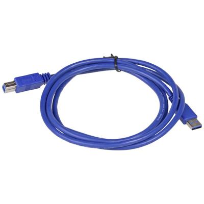Akyga USB-kabel USB-A stekker, USB-B stekker 1.80 m Zwart AK-USB-09