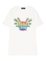 Versace Kids t-shirt en coton à logo imprimé - Blanc