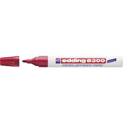 Edding 8300 industry permanent marker 4-8300002 Permanent marker Rood Watervast: Ja