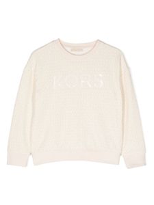 Michael Kors Kids sweat en coton à logo imprimé - Tons neutres