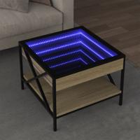 Salontafel met Infinity LED 50x50x38 cm sonoma eikenkleurig Salontafel met Infinity LED 50x50x38 cm sonoma eikenkleurig
