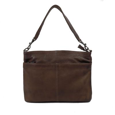 Bear Design Schoudertas / Handtas Callisto-Pelle Donker Bruin