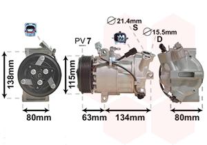 Van Wezel Airco compressor 4301K703