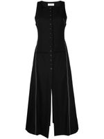 Marine Serre robe mi-longue à boutonnière - Noir