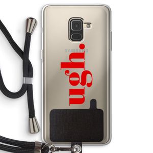Ugh: Samsung Galaxy A8 (2018) Transparant Hoesje met koord