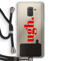 Ugh: Samsung Galaxy A8 (2018) Transparant Hoesje met koord